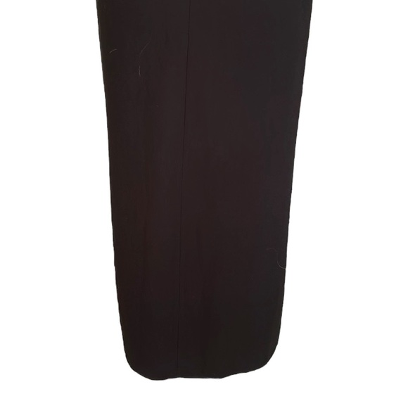 Zara Black Tie Waist Bow Detail Sheath Midi Dress - M - Picture 13 of 16